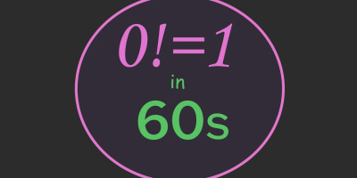 0! = 1 (på 60 sekunder)