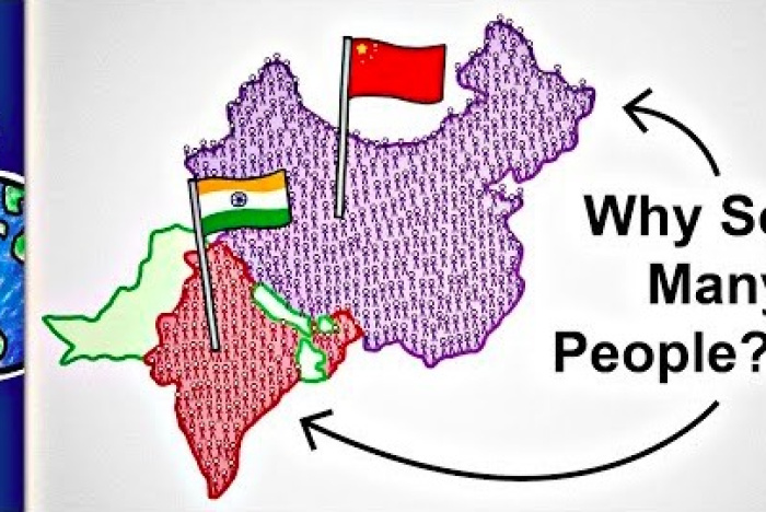 Varför bor det så många människor i Kina och Indien?