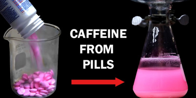 Koffein från koffeinpiller