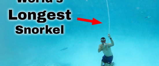 Att andas genom världens längsta snorkel