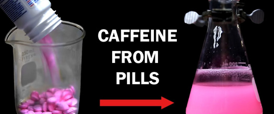 Koffein från koffeinpiller