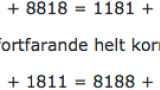 Avd. f. matematiska muntrationer del 36: Ett matematiskt palindrom
