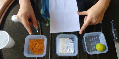 Gurkmeja som syrabas-indikator