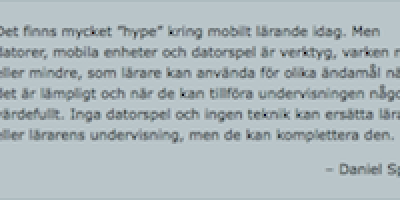 Mobilt lärande i skolan - är det framtidens melodi?