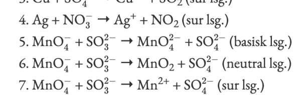 Övning i formelskrivning – Redoxformler