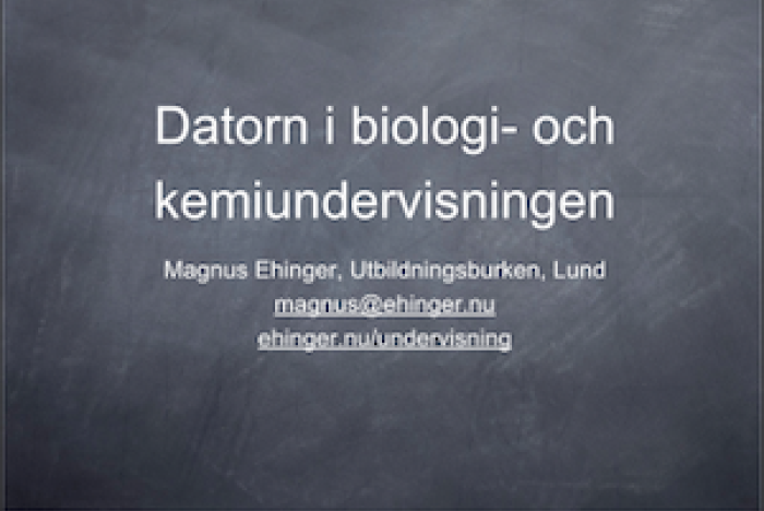 Att använda datorn i biologi- och kemiundervisningen