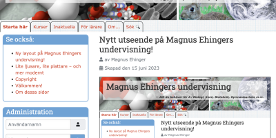 Nytt utseende på Magnus Ehingers undervisning!