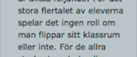 Ett helt moment med flippat klassrum: Utvärdering