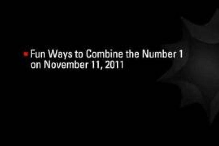 Avd. f. matematiska muntrationer del 56: Idag är den den 11/11 -11