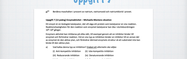 Kemiolympiaden 2025, omgång II, uppgift 7