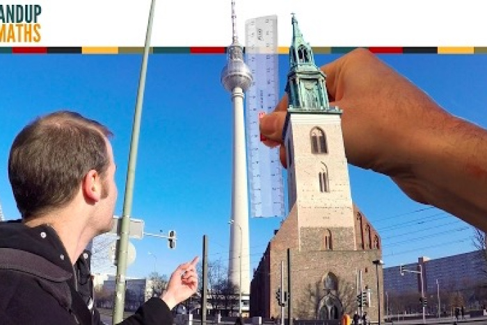 Hur man mäter höjden på Fernsehturm med en linjal
