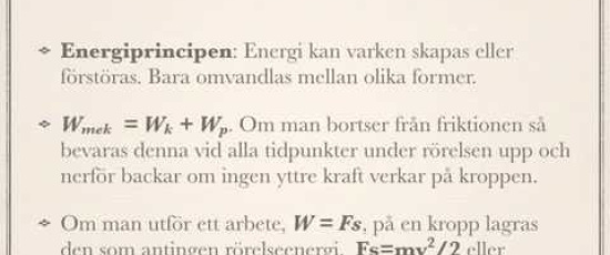 Gymnasiefysikens mekanik