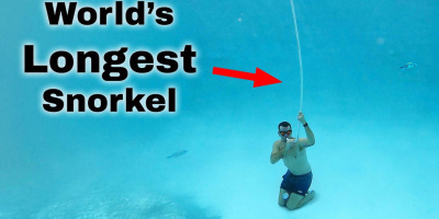 Att andas genom världens längsta snorkel