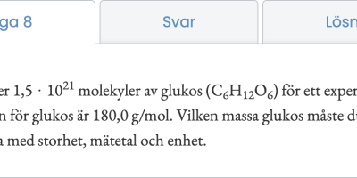 10 uppgifter på Avogadros konstant