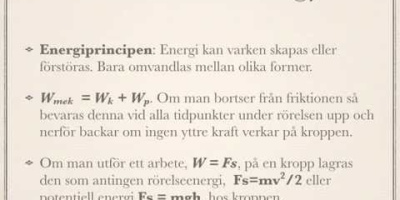 Gymnasiefysikens mekanik