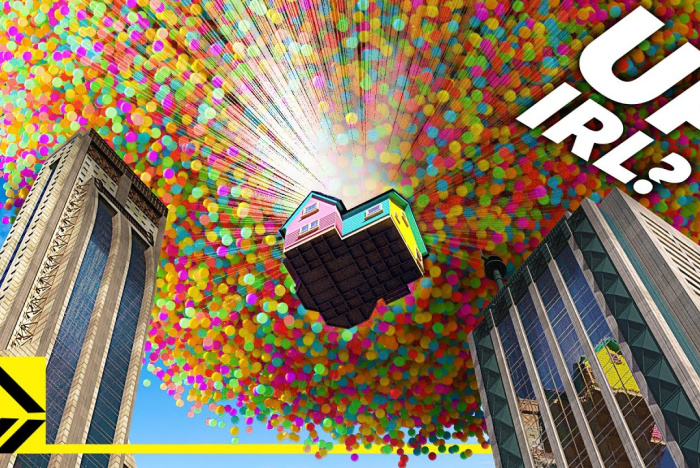 Hur många ballonger behövs för att lyfta ett hus?