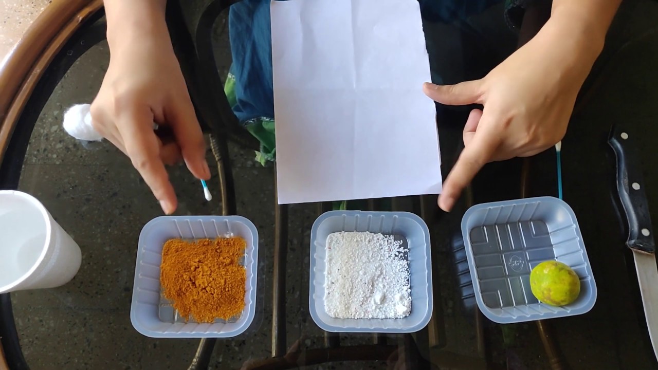 Gurkmeja som syrabas-indikator