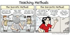 Olika lärstilar: Den Sokratiska vs. den Sarkastiska stilen