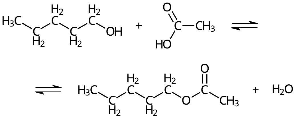 1-pentanol + etansyra → pentyletanoat + vatten